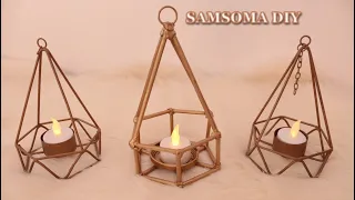 اصنعي بنفسك شمعدان الهرم / صنع حامل الشموع المشهور عالميا في جل محلات الديكور /  DIY Candle stand