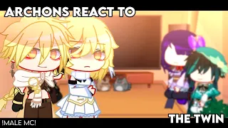 ✎ᝰ┆Arch0ns react to The Twins🧡💛||Genshin Impact Gacha Club react