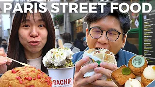 EPIC STREET FOOD TOUR in PARIS! Falafel, Ice Cream,  Pastry Nests & Praluline!