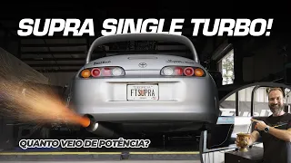 My MK4 Toyota Supra got a SINGLE TURBO and we tried to blow up the STOCK INTERNALS 2JZ engine!