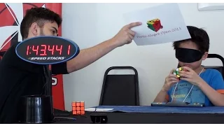 7 yrs old Solves Rubik's Cube Blindfolded