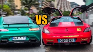 Mercedes-Benz AMG GT S vs Mercedes-Benz SLS AMG - Exhaust Sound & REVS