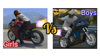 Bikes Rider 🔥 Girls Vs Boys Riding Bikes 🚲 #GTA V #Riders #Bike Lover 🖤 #girlsvsboys @IB_Gamez