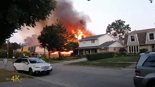 Kitchener: Archive footage of fire at residential multi-house construction site 6-24-2020