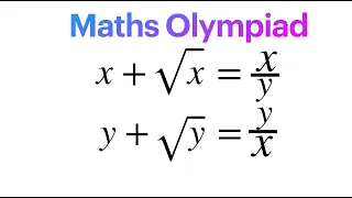 Olympiad Math Question | how to solve for x and y in a given algebraic equation