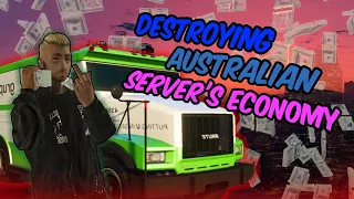 DESTROYING Australian Server's ECONOMY with MOD MENU GTA RP