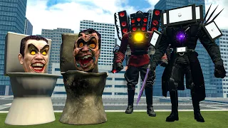 NEW CORRUPTED G-MAN SKIBIDI TOILET VS TITAN TV MAN AND OTHER BOSSES In Garry's Mod!