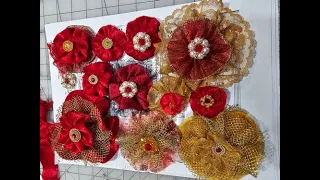 Junk Journals DIY TUTORIAL #techniquestuesday Part 31 DIY Red Velour Easy Fabric Flowers