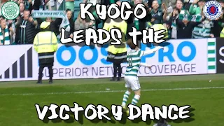 Kyogo Furuhashi Leads The Victory Dance - Celtic 3 - Rangers 2 - 8 April 2023