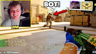 "UNREAL GAME!!" S1MPLE PLAYS FACEIT WITH A BOT AND MAKES A COMEBACK!! | CSGO