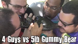 4 Guys vs Expired 5lb Gummy Bear Challenge