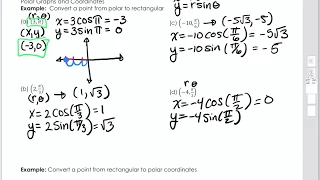 Converting Between Polar Form and Rectangular Form