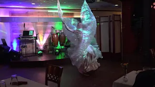 Full length Isis wings performance. Nataliya's show at Saffrono Restaurant, Del Mar.