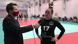 Latvijas čempionātā volejbolā spēles VK Jelgava - RVS/LU intervija