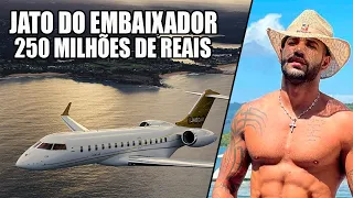 Conheça o jatinho de 250 milhões do gusttavo lima *bombardier global 600*