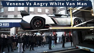 £6 Million Lamborghini Veneno Chaos  Versus Angry White Van man in Central London