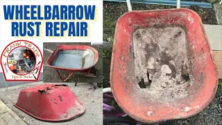 Wheelbarrow rust repair