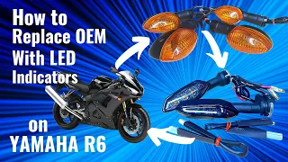 How to replace OEM with LED indicators on a motorcycle