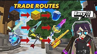 Trading up Noob Items Until I get a Vip Weapon in skyblock!