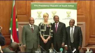 Charlize Theron Meets South African President