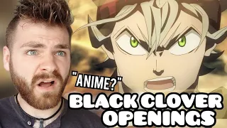 First Time Reacting to "BLACK CLOVER Openings (1-13)" | Non Anime Fan!