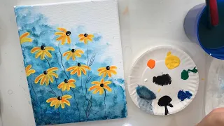 Paint with me!! Easy Flower Painting | Easy Painting for Beginners