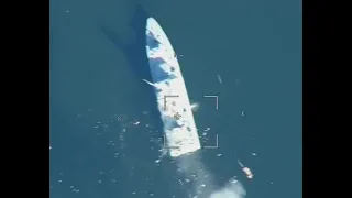 Kamikaze drone strikes Ukrainian boat