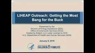 Outreach Getting the Most Bang for the Buck