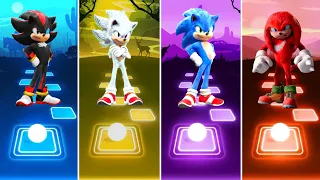 Shadow The Hedgehog 🆚 Silver The Hedgehog 🆚 Sonic The Hedgehog 🆚 Knuckles The Echidna || Tiles Hop 🎯
