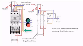 Single Phase Starter Connections.