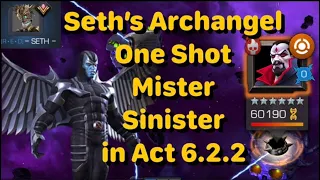 Act 6.2.2 - Seth’s insane one shot with Archangel vs Mister Sinister | Marvel Contest of Champions