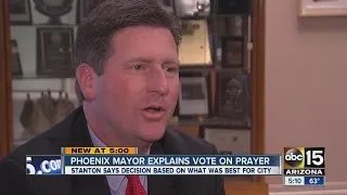 Phoenix mayor explains vote on prayer