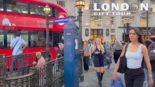 🇬🇧LONDON CITY TOUR | SOHO & OXFORD STREET - Autumn 2023 | Central London Street Walk 4K HDR