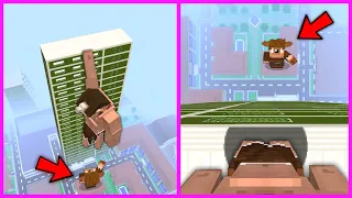 TEPEGÖZ IS CLIMBING THE BUILDING, ESCAPE FROM THE POOR! 😱 - Minecraft