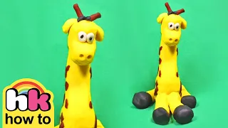Easy Play Doh Animals for Kids | DIY Clay Giraffe | Play Doh Ideas By Hooplakidz How To