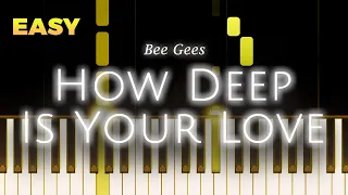 Bee Gees - How Deep Is Your Love - EASY Piano TUTORIAL by Piano Fun Play