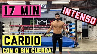 CARDIO HIIT para Quemar GRASA - Rutina para ADELGAZAR + SALTAR CUERDA (17 MIN)