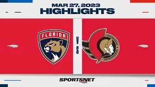 NHL Highlights | Panthers vs. Senators - March 27, 2023