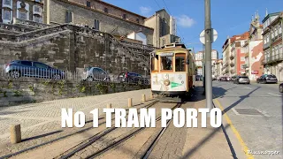 Riding the historic No 1 Tram in Porto,