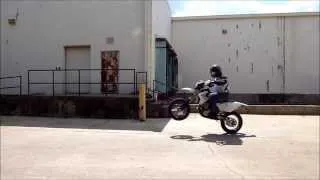 Supermoto Stairs session and wheelie practice