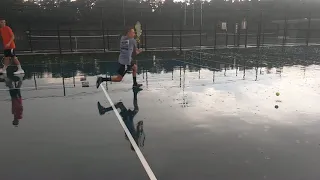 Tennis in the rain