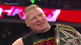 Brock Lesnar interrupts Edge & Christian  Raw, December 29, 2014