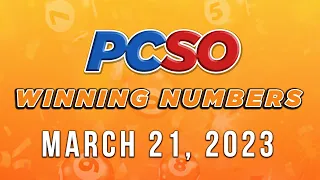 P49M Jackpot Ultra Lotto 6/58, 2D, 3D, 6D, Lotto 6/42 and Superlotto 6/49 | March 21, 2023