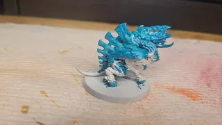 Painting A Hive Fleet Tiamet Barbgaunt. Day 66 Of Painting Miniatures Everyday.