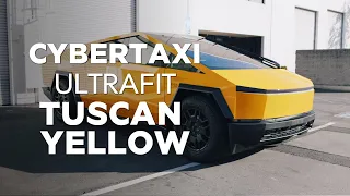 CyberTAXI - Cybertruck Wrapped in ULTRAFIT XP Tuscan Yellow PPF