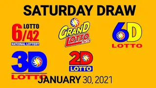 Lotto Result January 30 2021 - Saturday Draw (2D, 3D, 6D, 6/42, 6/55)