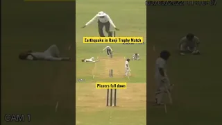 Accident on cricket field | #earthquake or #beeattack ? In #ranjitrophy match