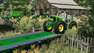 Old Abandoned John Deere barn - Tractors everywhere | Farming Simulator 22