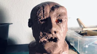 Sculpting a Human Monster head
