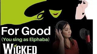 SING-WITH-ME | For Good | ELPHABA PART ONLY (Wicked) #forgood #wicked #singwithme #musical #duet